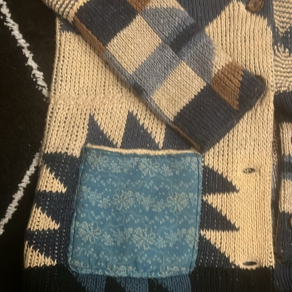 Unreal, denim and supply, Ralph Lauren patchwork cardigan, medium - Picture 3 of 6
